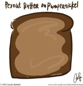 peanutbutteronpumpernickel_belefski